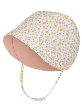 Millymook, Baby Bonnet, Leighton Off White, Kids Floral Bucket Hat - 12-24M